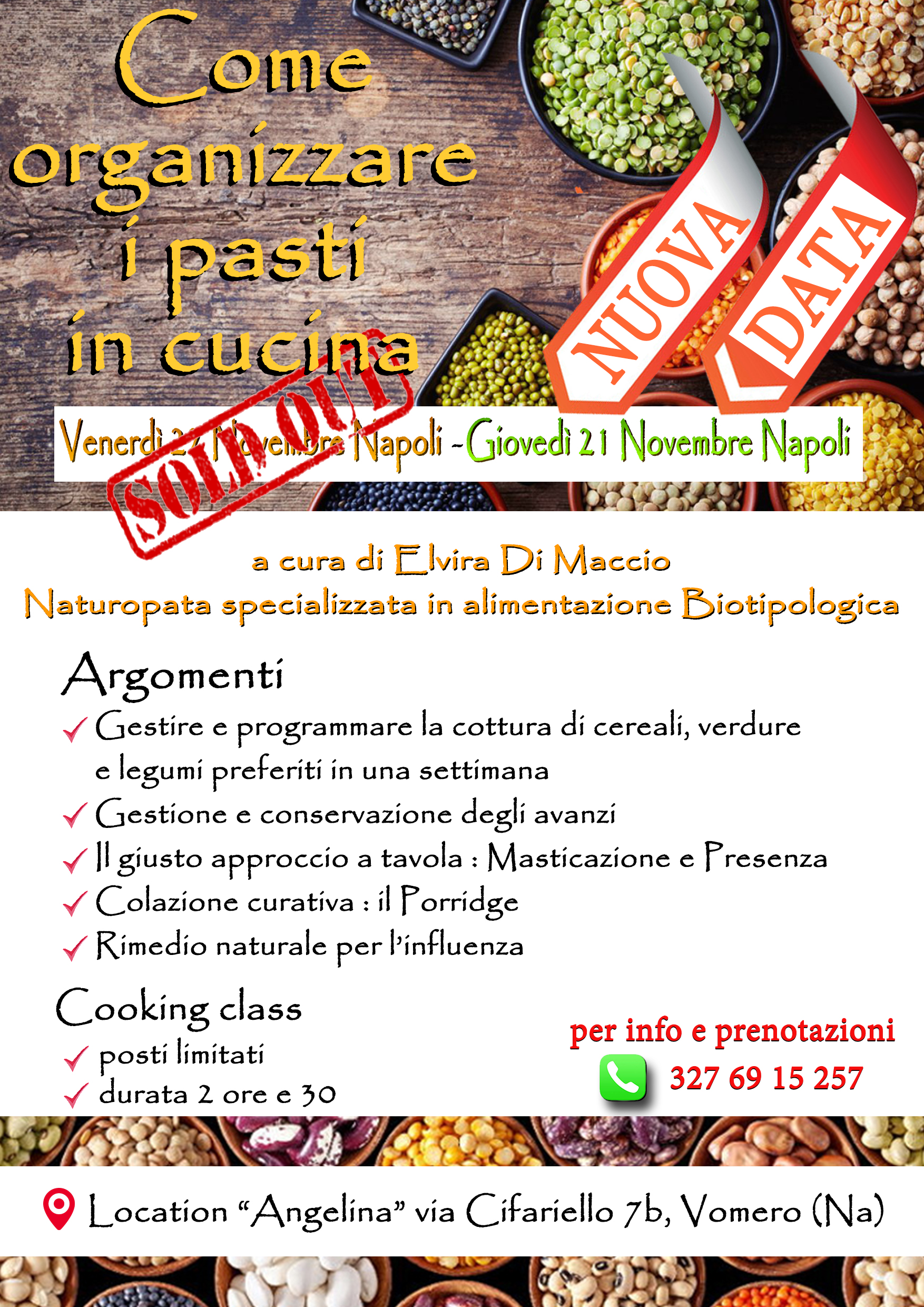 Evento corso cucina novembre 2019 napoli